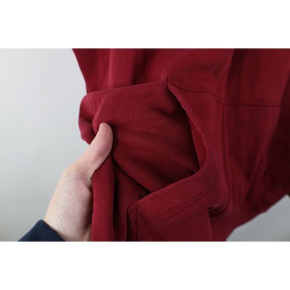 Vintage Y2K Adidas Mens 2XL Distressed Spell Out Center Logo Hoodie Sweatshirt - Picture 10 of 16